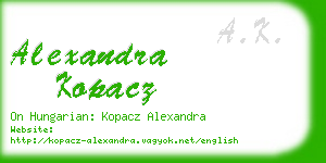 alexandra kopacz business card